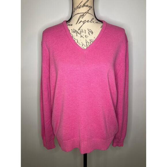Hawick Knitwear Scotland 100% pure new wool V-neck sweater L - Picture 1 of 7